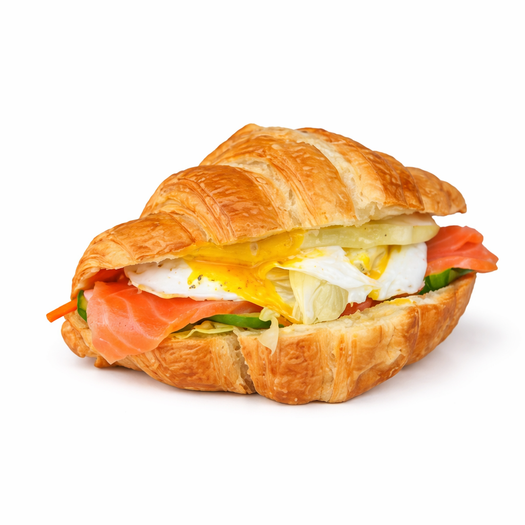 Круассан с форелью